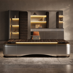 Mobili per Ufficio Modulari di Design Moderno <span class=keywords><strong>Scrivania</strong></span> Direzionale di Lusso Nera a Forma di L Sedia e Tavolo <span class=keywords><strong>da</strong></span> Ufficio <span class=keywords><strong>in</strong></span> <span class=keywords><strong>Legno</strong></span> Estetico - Product Image 2