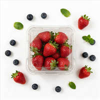 Contenitore per Imballaggio Frutta e Verdura all'Ingrosso, 250g 200g Varie Capacità, Trasparente Riciclato in PET per Supermercati