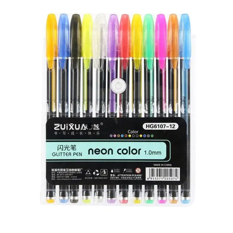 Best Selling 12 and 48 Colors Metal Colorful Painting Gel Pen for Children
