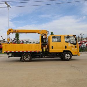 משאית מנוף מיני איזוזו מתוצרת סין 3 טון 4 טון מנוף הידראולי עם זרוע ישרה משאית מנוף עם תיבת הילוכים הידראולית של חברת Huade למכירה - Product Image 6