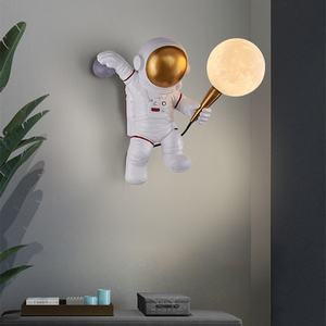 Nordic LED personalità astronauta luna camera dei bambini lampada da parete cucina sala da pranzo camera studio balcone corridoio lampada spaziale - Product Image 2