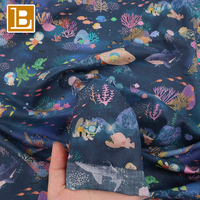 Tissu Popeline 100% Coton BILU NO MOQ, Motif Parc Aquatique Dessin Animé Mignon, Conception Personnalisée