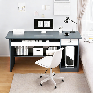 Bureau de travail <span class=keywords><strong>à</strong></span> domicile moderne, durable et ergonomique avec armoire <span class=keywords><strong>à</strong></span> classeurs verrouillable et structure <span class=keywords><strong>en</strong></span> bois robuste pour le télétravail et les études - Product Image 6