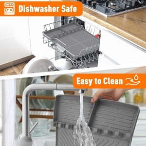 Tapis de cuisson en silicone gris résistant à la chaleur pour barbecue, protège les comptoirs pour plaques de cuisson, idéal pour les fêtes barbecue, emballage pour vente par correspondance - Product Image 6