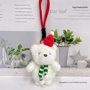 Serie natalizia 4 pollici pinguino <span class=keywords><strong>lucifero</strong></span> capibara Premium peluche bambola portachiavi ciondolo Super morbido orso PP cotone per borse - Product Image 4