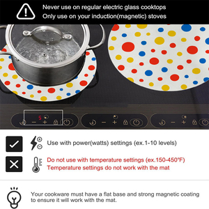 Cute Classic Non-Slip Kitchen Tableware Safe Durable BPA-Free Eco-Friendly <b>Heat</b>-<b>Resistant</b> <b>Silicone</b> Induction <b>Mats</b> with Polka-Dot - Product Image 5