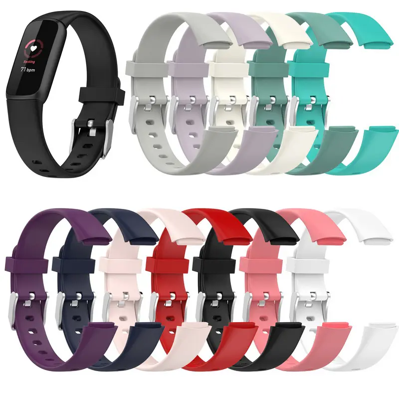 silicone band for Fitbit luxe soft sport rubber Replacement wristband size small Large strap