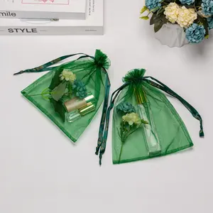 Individuelle Organza-Taschen für Schmuck Kristallstoff-Geschenktaschen Band Kordelzugbeutel Siebdruck akzeptieren