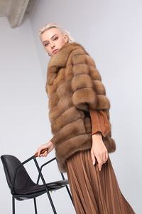 Manteau de vison de sable noir pour femmes moelleux de luxe direct d'usine avec grand col carré nouveau design <span class=keywords><strong>acheter</strong></span> manteau de sable manteau de vison - Product Image 2