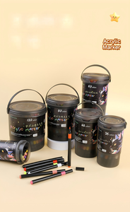 Set di Pennarelli Acrilici Bview Art con Punta Morbida - Pennelli per Acquerello Non Tossici per Bambini e Asilo, EN71 ASTM - Product Image 6