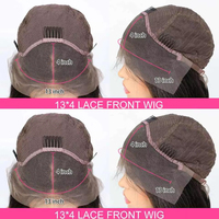 Perruque Pixie Cut en Cheveux Humains, Perruques Courtes Bob en Cheveux Humains avec Lace Frontale 13x4 pour Femmes Noires