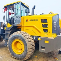 Guter Zustand Günstiger Preis SDLG 956F Frontlader mit Schwerlast-Steinlöffel für Sandplatz-Bulkmaterialhandhabung