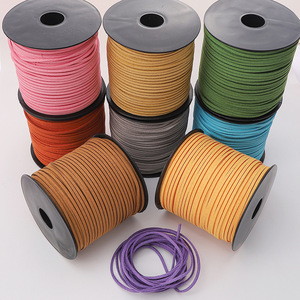 Large package of Korean suede <b>rope</b>, 3mm braided necklace cord, <b>bracelet</b> cord, whole roll of material for DIY jewelry making. - Product Image 1