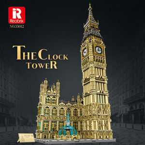 Reobrix 55012, la Torre del Reloj, Modelo Arquitectónico Gigante de 13825 Piezas con 4 Relojes Automáticos en Movimiento y Detalles Pintados con Spray Especial - Product Image 1