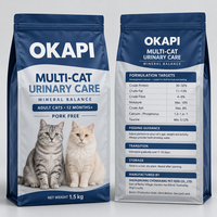 Aliment pour chats à marque privée pour le soin urinaire, 32% de protéines, équilibre minéral contrôlé au magnésium, sans porc, 1,5 kg, 7 kg, 10 kg