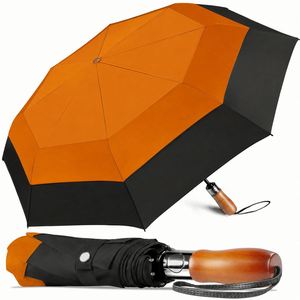 Parapluie de voyage pliable automatique grand format 54 pouces, coupe-vent, pour hommes et femmes, idéal pour le golf et les activités de plein air - Product Image 1