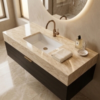 Dalle de marbre beige naturel pour murs et comptoirs