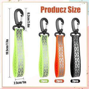Sangles réfléchissantes lumineuses personnalisables, porte-clés, étiquettes réfléchissantes pour sacs à dos, pendentifs réflecteurs de nuit - Product Image 2