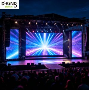 Location de toile de fond de scène d'église pour mariage D-king, mur vidéo LED P2.6 P3.91, panneau d'affichage LED incurvé couleur pleine pour intérieur - Product Image 1