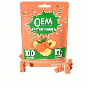 Gummies protéinés végétariens OEM (Saveur Framboise ou Saveur Personnalisée) Suppléments à base de plantes pour adultes - Product Image 4