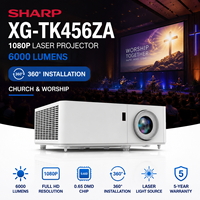 Projecteur laser Sharp XG-TK456ZA 1080P avec fréquence de rafraîchissement de 240 Hz, 6000 lumens, DLP portable, pour églises et cultes