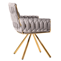 Échantillon Gratuit - Chaise de Salle à Manger en Velours Foshan, Style Nordique, Fauteuil de Restaurant de Luxe, Capitonnée, Moderne et Abordable pour Cuisine