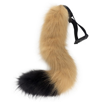 Nouvelle queue de renard de simulation faite à la main pour cosplay, queue d'animal flexible et réglable, plug anal, 50 cm de long, grand extenseur anal