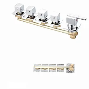 Pabrik Murah 5 Fungsi Mandi Shower Keran Kamar Mandi Shower Panel Mixer Faucet Keran