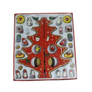 Jouets de décoration promotionnels Mini sapins de Noël en <span class=keywords><strong>bois</strong></span> - Product Image 2