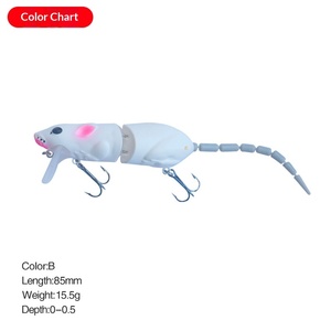 Leurre de pêche articulé bionique 85mm 15.5g, imitation de rat segmenté, type crayon, leurre de surface pour poissons prédateurs, vente en gros - Product Image 5
