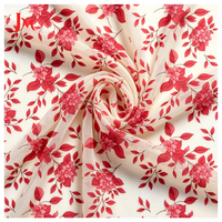 Tissu en polyester imprimé sur mesure, tissu en chiffon 100% polyester, motif floral pour robe femme
