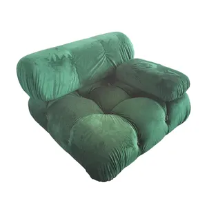 Sofá modular Mario Bellini, sofá de terciopelo, muebles de salón modernos, sofá modular Boucle Seccional de lujo