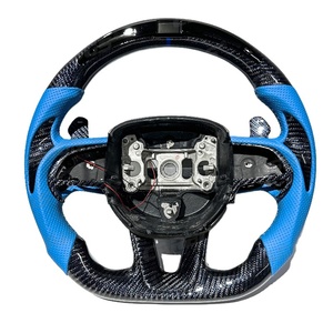 Volant en fibre de carbone de style noir pour Dodge Challenger Charger <span class=keywords><strong>RT</strong></span> Jeep Trackhawk Durango SRT Scat Pack 392 Super Bee - Product Image 1