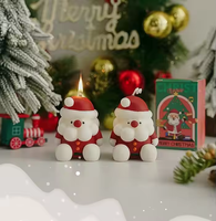 Neuartige Weihnachtsmann-Form Kerze Modernes Design Paraffin-Sojawachs-Mischung Weihnachtsdekoration Anpassbar Englische Birne Duftkerze