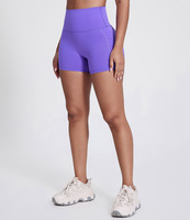 Short de gymnastique taille haute personnalisé pour femmes d'été Short de sport de yoga athlétique de compression respirant avec poche