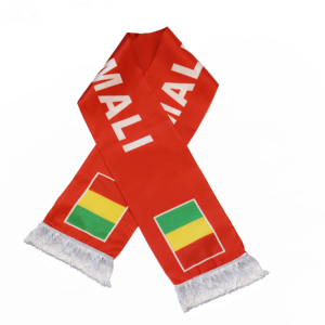 MALI Drapeau Écharpe En Gros Personnalisé Football Acclamations Produits Fans Drapeau National Écharpe Gland Écharpes Châle - Product Image 1