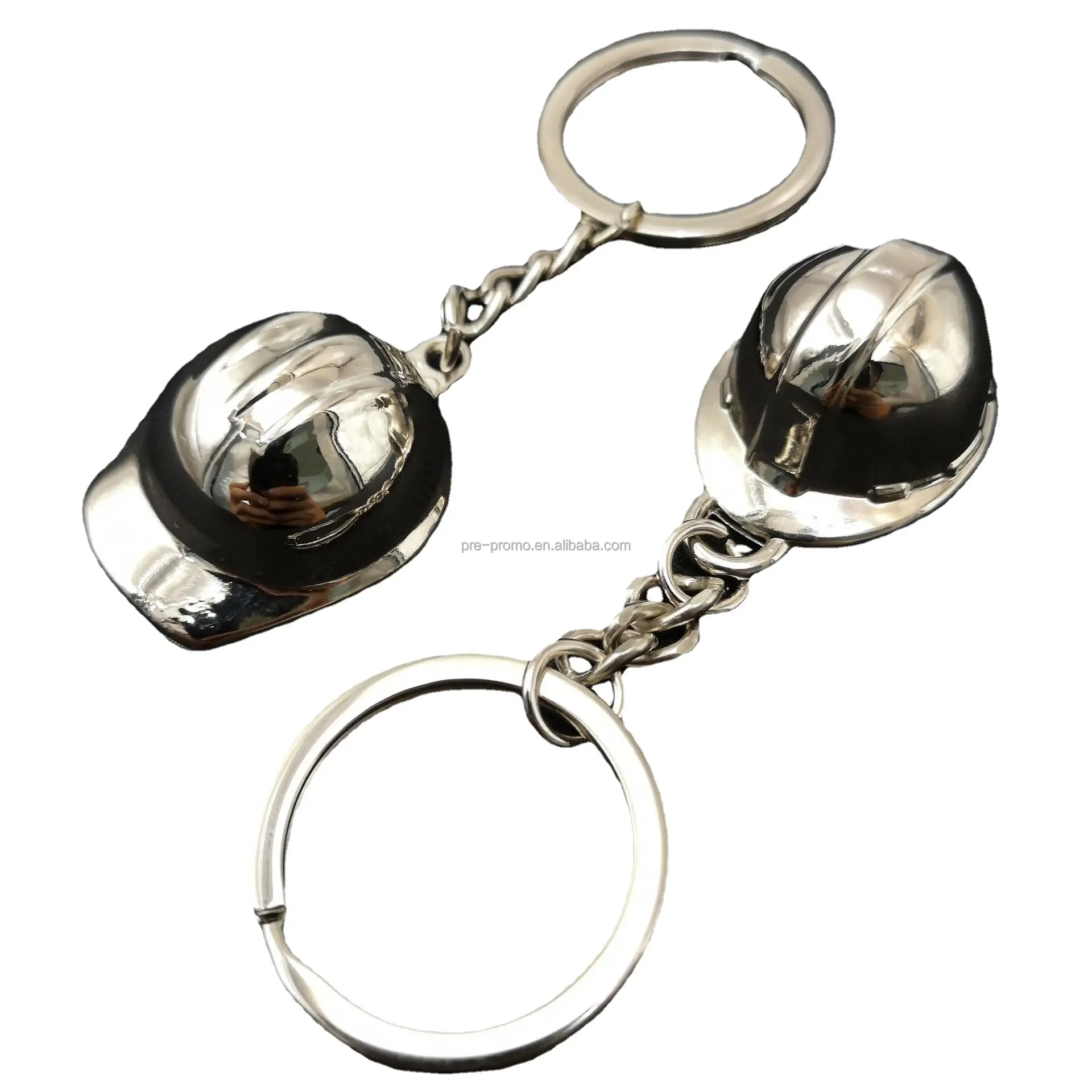 Bán buôn tùy chỉnh kim loại mũ bảo hiểm Keychain