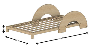 Muebles Montessori Marco de cama de madera en tipi y forma de casa para dormitorio Cama de plataforma para niños pequeños y niños para espacio para niños - Product Image 4