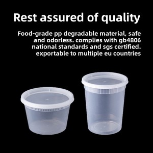 Wegwerp plastic ronde soepbekers & dessertkommen, transparant, verzegeld, afhaallocaties, voedselveilig, verkocht per doos - Product Image 3