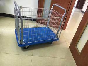 भारी शुल्क तह स्टेनलेस स्टील 4-व्हील हैंड ट्रक कार्ट ट्रॉली प्लेटफॉर्म 150kg ओम उपकरण - Product Image 4