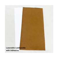 Feuille de similicuir PU grain de cuir de vache 12*18 pouces, gravable au laser, avec support en fibre sans adhésif, feuille de cuir PU pour gravure laser