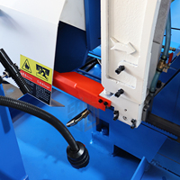 Scie à ruban à découpe de métal entièrement automatique GNS4250, alimentation hydraulique CNC 500 mm
