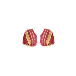 Pendientes de Moda con Diseño en Rojo y Dorado, Acero Inoxidable 316L con Baño de Oro PVD, Resistentes y Sostenibles - Product Image 1