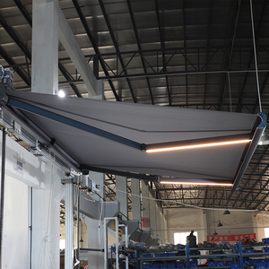 Điện motarized động cơ đầy đủ Cassette tự động có thể thu vào Led Ngoài Trời nhôm Sun tán Patio mái hiên - Product Image 2