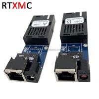 Mini convertisseur de média optique FTTH Gigabit 1 paire 10/100/1000 Mbps Monomode Fibre unique Port SC 20KM PCBA