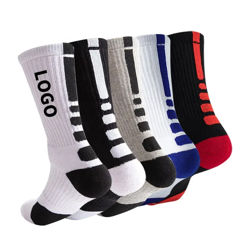 OEM Wholesale Men Running Sport Socks Cycle Athletic Custom Logo Basketball Socks