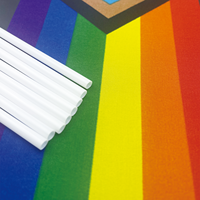 Vente en gros 100% polyester 14x21cm drapeau arc-en-ciel à la main personnalisé Gay Pride lesbiennes LGBT événement Promotion automobile pôle en plastique