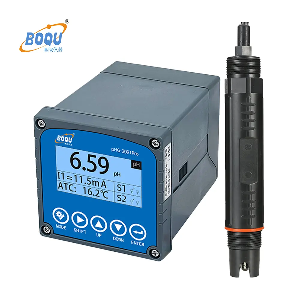 BOQU pHG-2091pro digital ph ond orp controller dosing pump hydroponic with analog output and temperature meter rs485