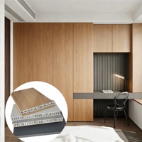 Panneau arrière en nid d'abeille en aluminium SPC double face de 18 mm, ultra fin, anti-moisissure, imperméable, épaisseur et dimensions personnalisées pour mur d'armoire DIY