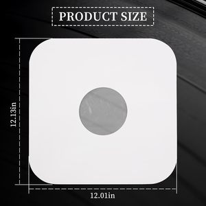 Pochettes intérieures pour disques vinyles en plastique blanc de 12 pouces, 33 tours, avec coins, imperméables, écologiques, transparentes, non toxiques, recyclables - Product Image 2